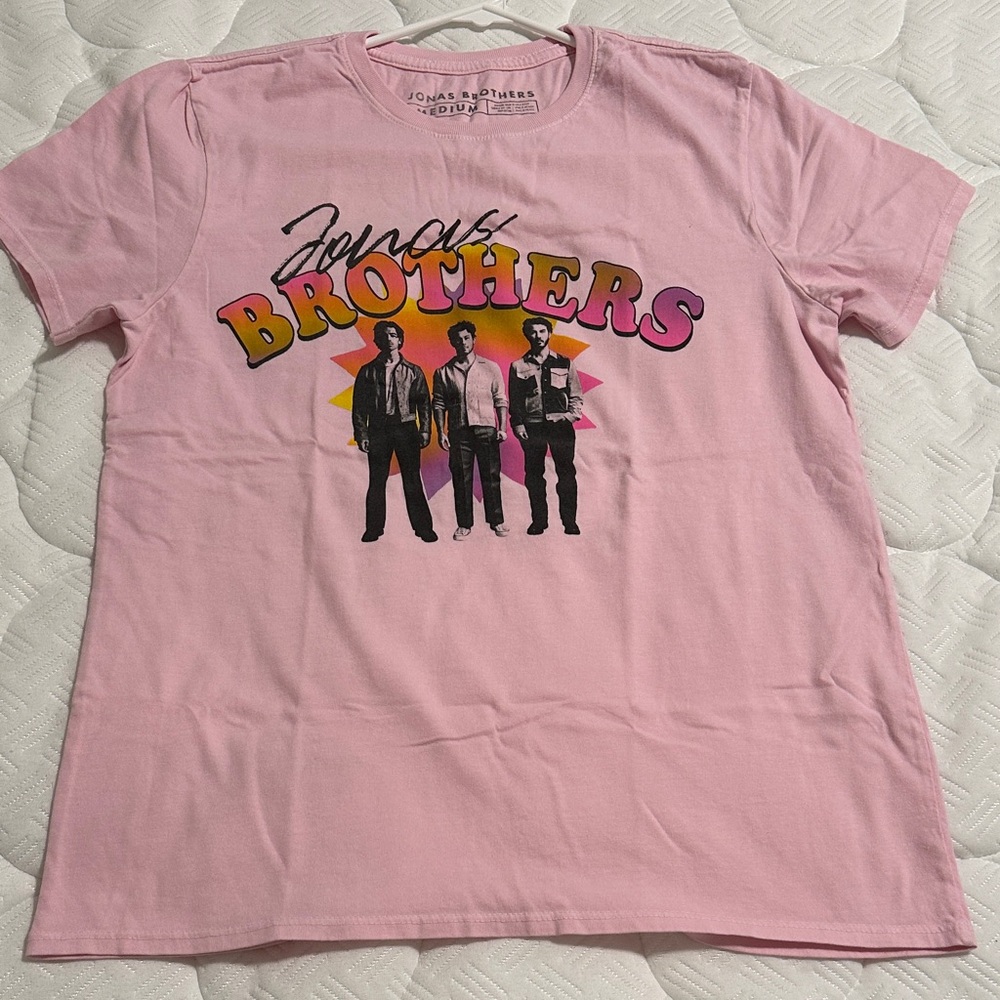 Pink Jonas Brothers Graphic T-Shirt